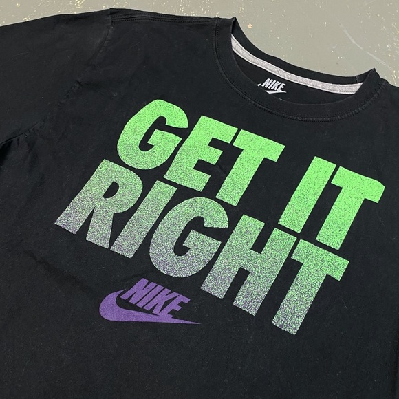 Nike Sportswear Get It Right Shirt Large Black Joker Better World Vintage - Picture 3 of 6